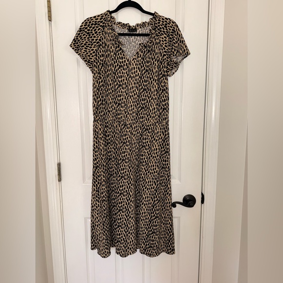 Talbots Black and Tan Midi Dress - Picture 2 of 5